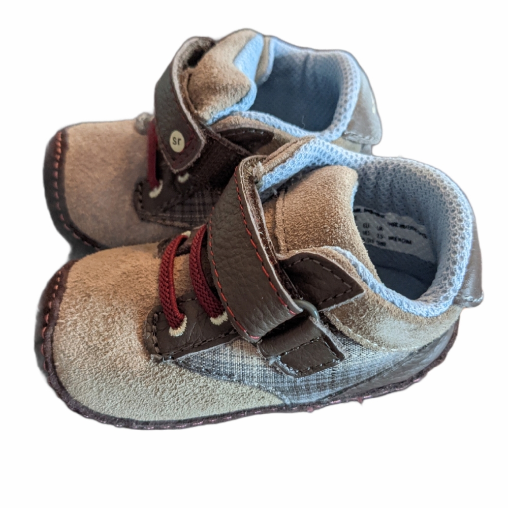 Stride Rite brown crib & crawl new in box shoes